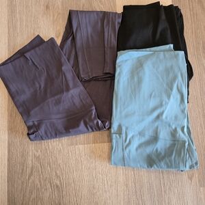Poshdivah Maternity Leggings in Black, Blue, and Gray